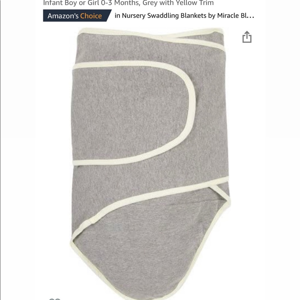 Miracle blanket swaddle-